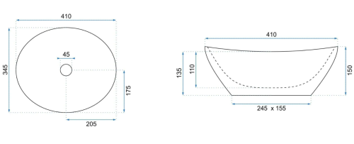 Умывальник (раковина) REA SOFIA GOLD MARBLE BLACK накладной