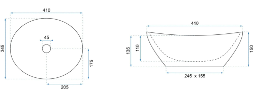 Умывальник (раковина) REA SOFIA IN MARBLE MAT BLACK GOLD накладной