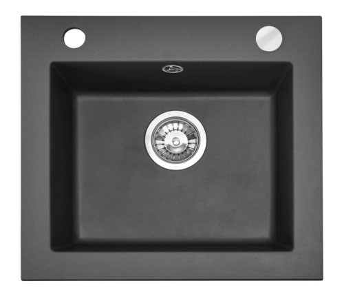 Гранітна кухонна мийка REA WEST BLACK METALIC