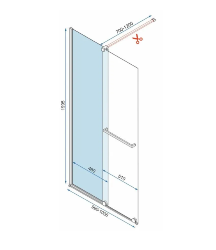 Душова стінка REA CORTIS GOLD 100
