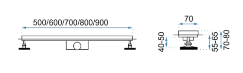 Трап для душа REA GREEK PRO GOLD 60 см
