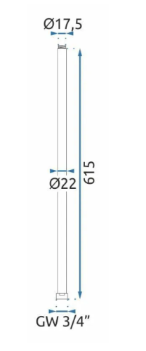 Удлинитель для душевого гарнитура REA BLACK черный