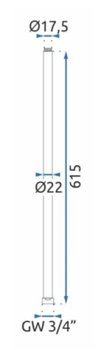 Удлинитель для душевого гарнитура REA GOLD золотой