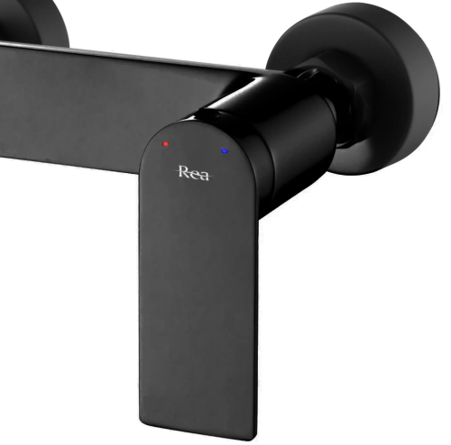 Змішувач для ванни і душу REA STORM BLACK чорний настінний