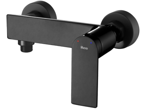 Змішувач для ванни і душу REA STORM BLACK чорний настінний