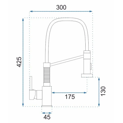 Смеситель для кухни REA SPRING NIKIEL BRUSHED