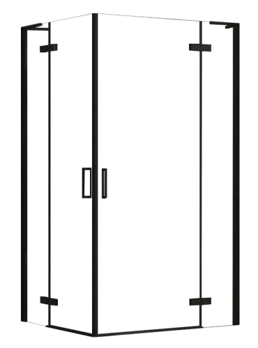 Душова кабіна REA HUGO BLACK 80*80 подвійна