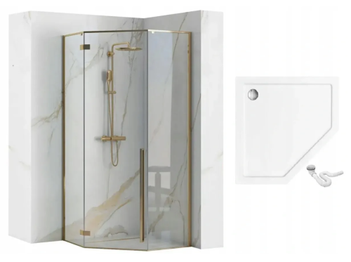 Душова кабіна REA DIAMOND GOLD 80*80