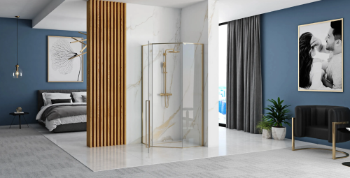 Душова кабіна REA DIAMOND GOLD 80*80
