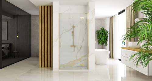 Душові двері REA HUGO BRUSHED GOLD 90