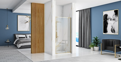 Душевая дверь REA RAPID SWING GOLD 90