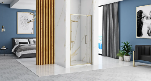 Душевая дверь REA RAPID SWING GOLD 90