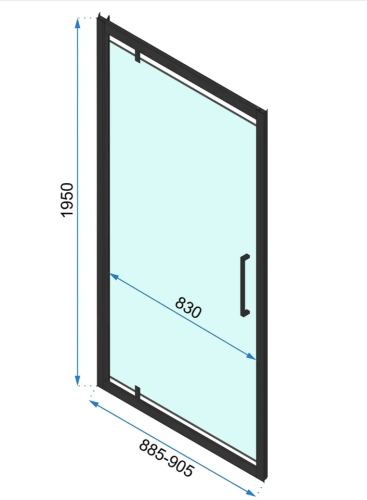 Душевая дверь REA RAPID SWING GOLD 90