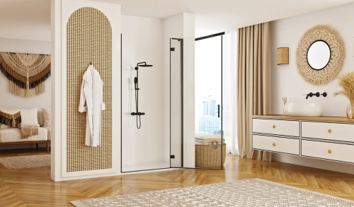 Душові двері REA HUGO BLACK 90