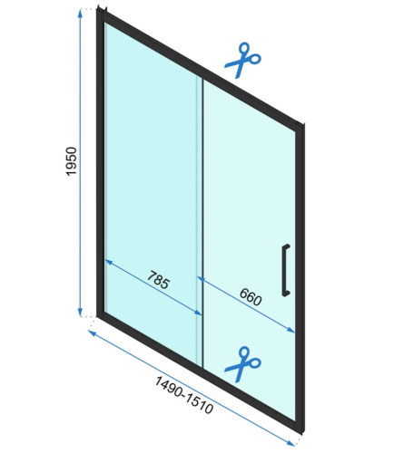Душові двері REA RAPID SLIDE GOLD 150