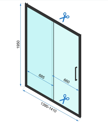 Душевая дверь REA RAPID SLIDE GOLD 140