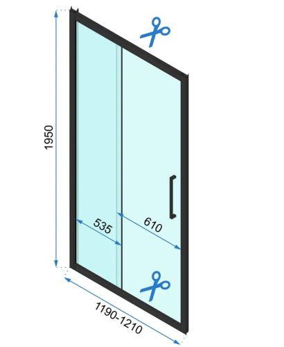 Душевая дверь REA RAPID SLIDE GOLD 120