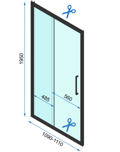 Душові двері REA RAPID SLIDE GOLD 110