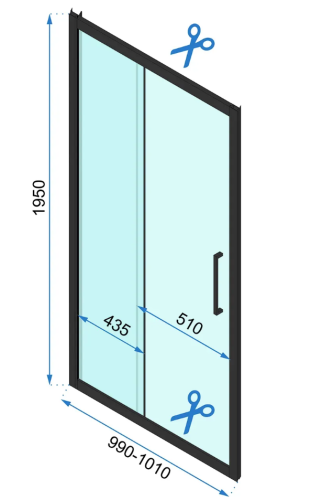 Душові двері REA RAPID SLIDE GOLD 100