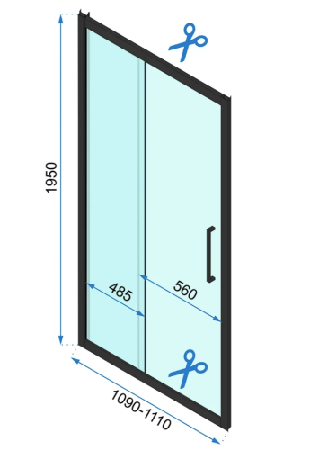 Душевая дверь REA RAPID SLIDE CHROME 110