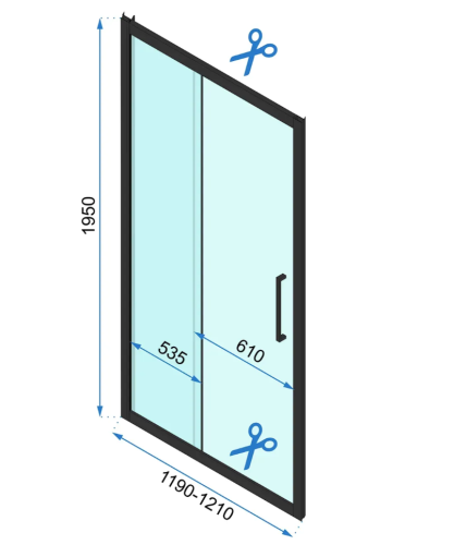 Душевая дверь REA RAPID SLIDE CHROME 120