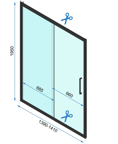 Душевая дверь REA RAPID SLIDE CHROME 140