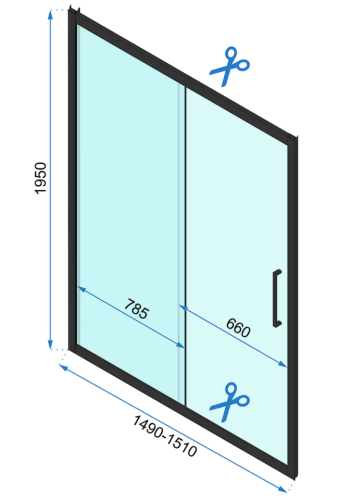 Душевая дверь REA RAPID SLIDE CHROME 150