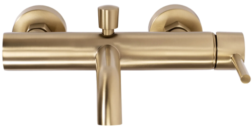 Смеситель для ванны и душа REA LUNGO BRUSHED GOLD настенный