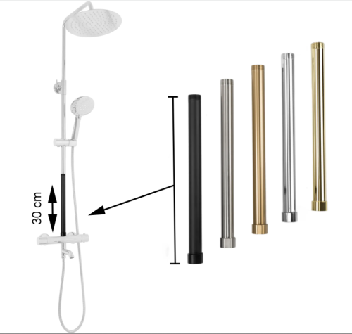 Удлинитель для душевого гарнитура REA CHROM 30 см. хром