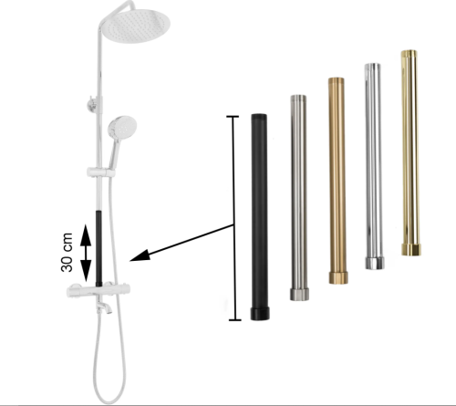 Подовжувач для душового гарнітуру REA BRUSHED GOLD 30 см. матове золото