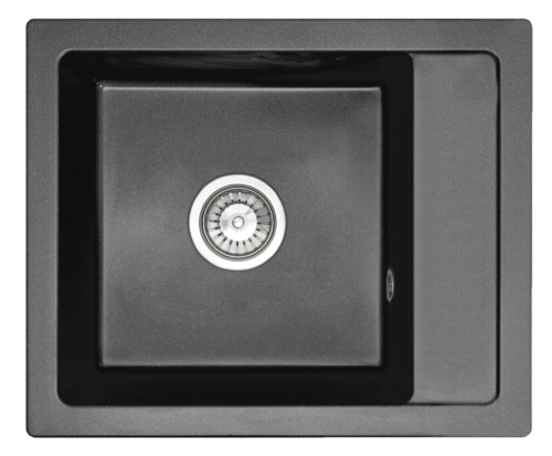 Гранитная кухонная мойка REA RINO BLACK пятнистаня