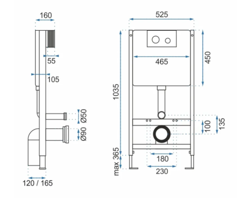 Инсталляция REA с кнопкой F CHROME хром