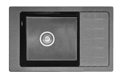 Гранитная кухонная мойка REA STEN BLACK пятнистаня