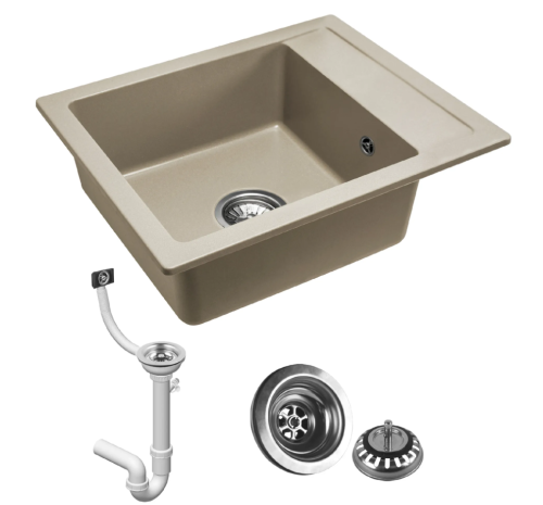 Гранітна кухонна мийка REA RINO BEIGE