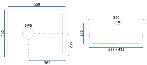 Гранітна кухонна мийка REA NELS BLACK