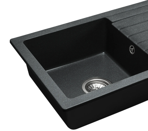 Гранитная кухонная мойка REA DAG BLACK пятнистая