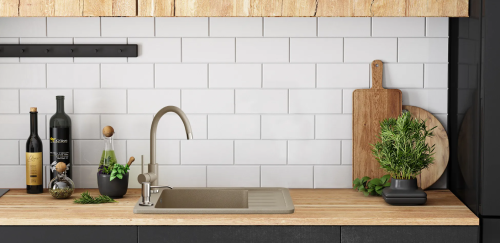 Гранитная кухонная мойка REA STEN BEIGE