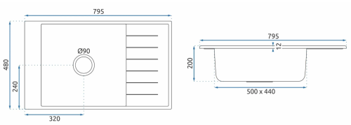 Гранитная кухонная мойка REA STEN BEIGE