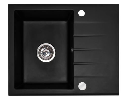 Гранитная кухонная мойка REA NORTH BLACK