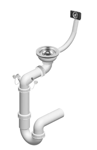 Гранітна кухонна мийка REA NORTH BLACK плямиста