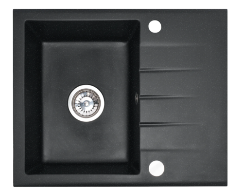 Гранітна кухонна мийка REA NORTH BLACK плямиста