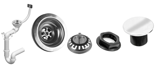 Гранітна кухонна мийка REA NORTH BLACK METALIC