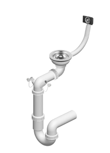 Гранітна кухонна мийка REA NORTH BLACK METALIC