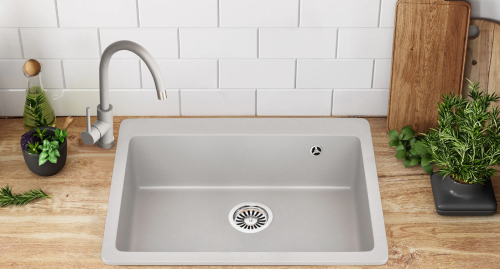 Гранітна кухонна мийка REA LIN WHITE