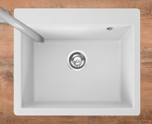Гранітна кухонна мийка REA LIN WHITE