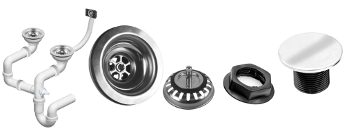 Гранітна кухонна мийка REA CADDY BLACK подвійна