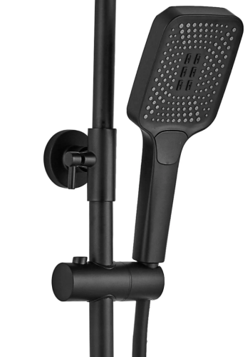 Душовий гарнітур REA HELIX BLACK з виливом