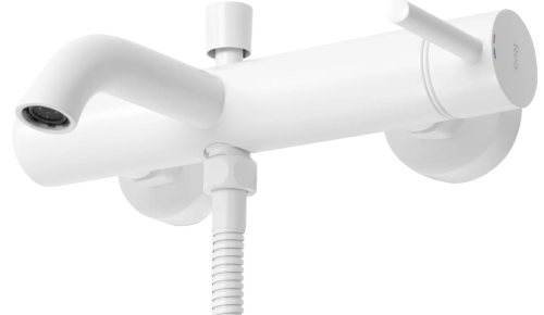 Змішувач для ванни та душу REA LUNGO WHITE настінний