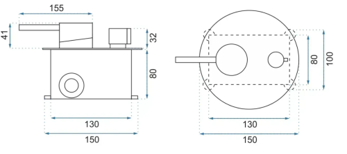 Смеситель для ванны REA LUNGO WHITE + BOX скрытого монтажа