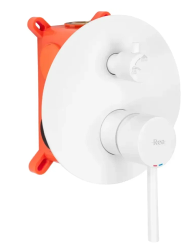 Смеситель для ванны REA LUNGO WHITE + BOX скрытого монтажа